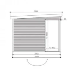 Abri De Jardin Faro 12,25m² En Bois Massif 28mm Avec Double Porte Vitrée - SOLID -Abri De Jardin abri de jardin faro 1225m en bois massif 28mm avec double porte vitree solid 2