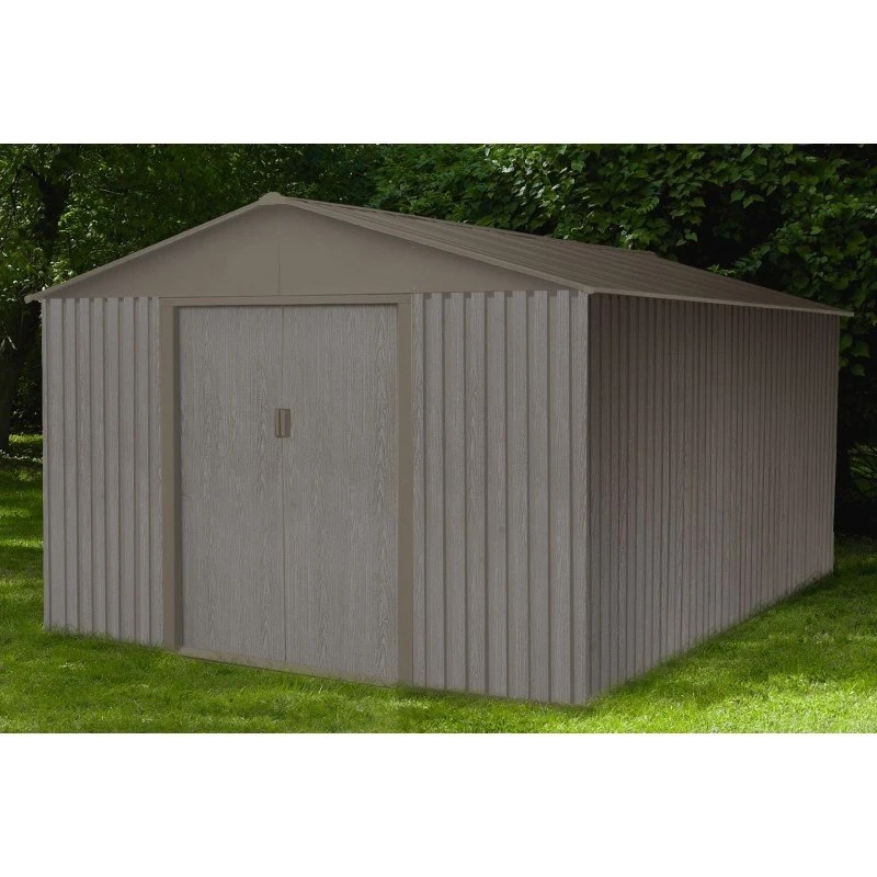 Abri De Jardin Métal 13,51m² Imitation Bois Vieilli 3 Abri De Jardin Métal 13,51m² Imitation Bois Vieilli