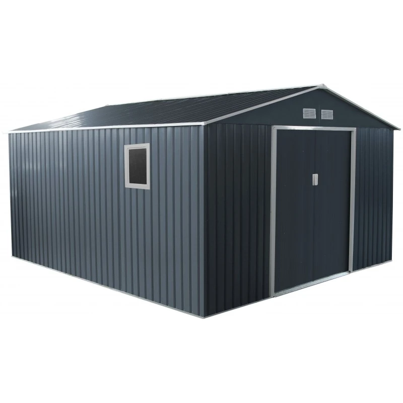 Abri De Jardin Métal 13m² PLUS Anthracite + Kit D'ancrage X-METAL 3 Abri De Jardin Métal 13m² PLUS Anthracite + Kit D'ancrage X-METAL