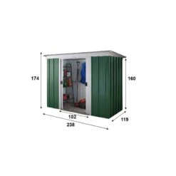 Abri De Jardin Métal 2,84m² + Kit D'ancrage Inclus - YARDMASTER -Abri De Jardin abri de jardin metal 284m kit d ancrage inclus yardmaster 2