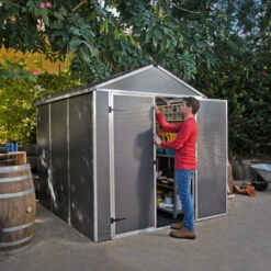 Abri De Jardin RUBICON 4,2m² En Aluminium Et Polycarbonate - Palram - Canopia -Abri De Jardin abri de jardin rubicon 42m en aluminium et polycarbonate palram 1 3