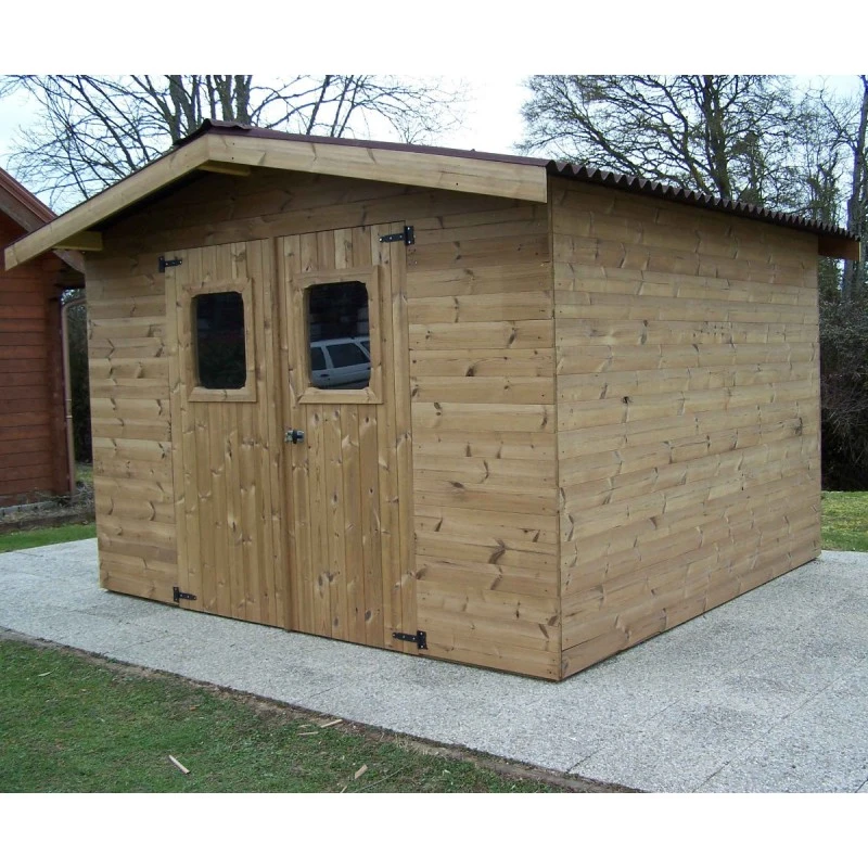 Abri Therma 10,33m² En Bois Thermo Traité Et Toiture Onduline HABRITA 3 Abri Therma 10,33m² En Bois Thermo Traité Et Toiture Onduline HABRITA