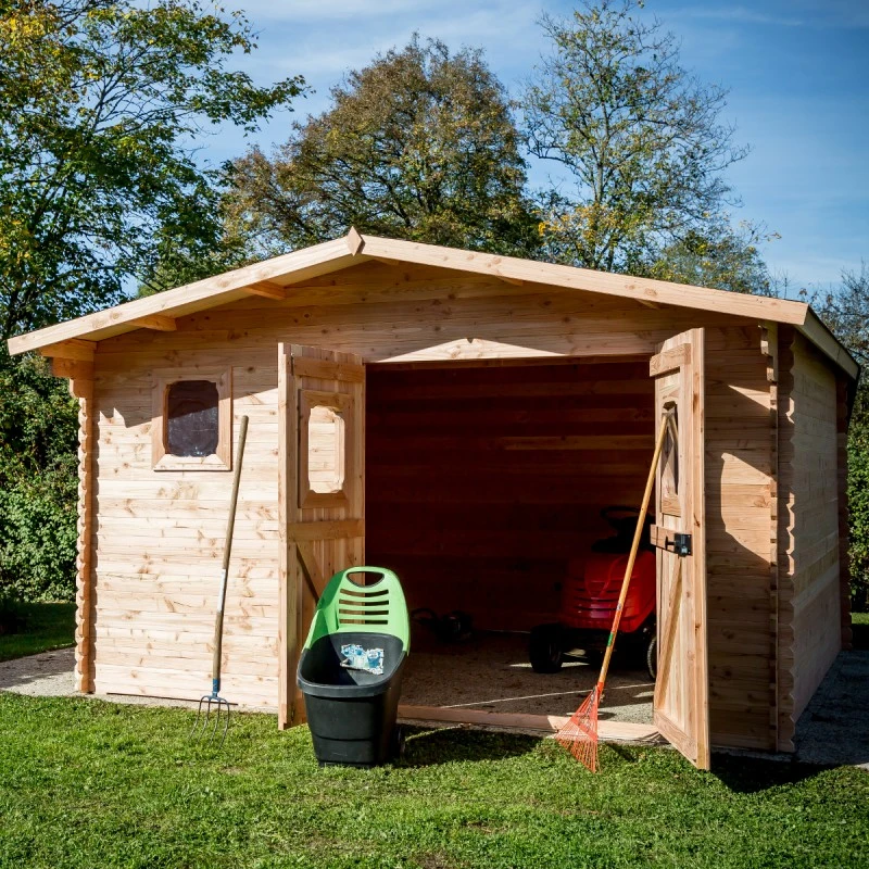 Abri De Jardin Avec Madriers Douglas 28mm DOMMAR 14,07m² + Couverture Onduline - HABRITA 3 Abri De Jardin Avec Madriers Douglas 28mm DOMMAR 14,07m² + Couverture Onduline - HABRITA