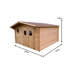 Abri En Bois De Douglas DOMMAR 18,90m² Madriers 28mm + Couverture Onduline - HABRITA 10 Abri En Bois De Douglas DOMMAR 18,90m² Madriers 28mm + Couverture Onduline - HABRITA -Abri De Jardin abri dommar 1890m en madriers douglas 28mm sans plancher habrita 2