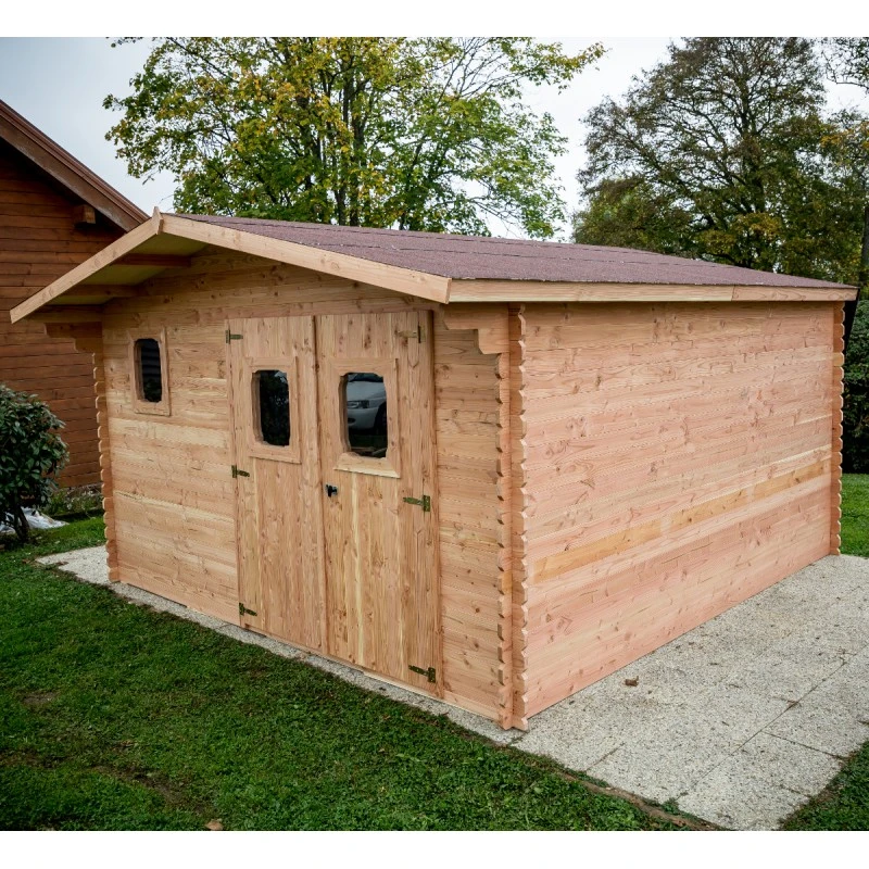 Abri En Bois De Douglas DOMMAR 18,90m² Madriers 28mm + Couverture Onduline - HABRITA 8 Abri En Bois De Douglas DOMMAR 18,90m² Madriers 28mm + Couverture Onduline - HABRITA – Image 6