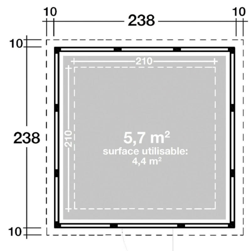 Abri En Acier Galvanisé Gris Anthracite 5,7m² Eleganto 2424 Telluria 4 Abri En Acier Galvanisé Gris Anthracite 5,7m² Eleganto 2424 Telluria – Image 2