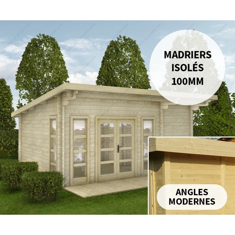 Abri En Bois Massif 22m² Avec Isolation Madriers 100mm Gardy Shelter 3 Abri En Bois Massif 22m² Avec Isolation Madriers 100mm Gardy Shelter