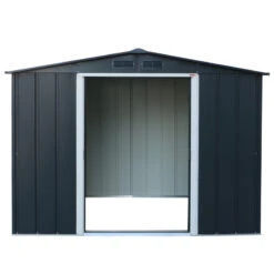 Abri En Métal Parois Hautes Anthracite Titan Premium 4,77m² DURAMAX + Kit Ancrage 10 Abri En Métal Parois Hautes Anthracite Titan Premium 4,77m² DURAMAX + Kit Ancrage -Abri De Jardin abri en metal parois hautes anthracite titan premium 477m duramax kit ancrage 2