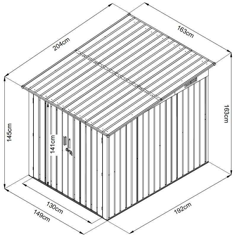 Abri Pour 3 Vélos En Métal Anthracite 3,32m² + Kit D'ancrage X-METAL 6 Abri Pour 3 Vélos En Métal Anthracite 3,32m² + Kit D'ancrage X-METAL – Image 4