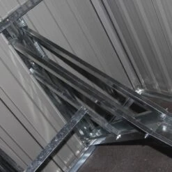 Abri Pour 4 Vélos En Acier Galvanisé Gris Avec Rails De Rangement 4,02m² - Chalet Et Jardin -Abri De Jardin abri pour 4 velos en acier galvanise gris avec rails de rangement 402m chalet et jardin 2