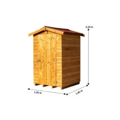 Abri Therma 1,96m² En Bois Thermo Traité Avec Plancher - HABRITA -Abri De Jardin abri therma 196m en bois thermo traite avec plancher habrita 2