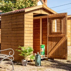 Abri Therma 3,24m² En Bois Thermo Traité Avec Plancher - HABRITA -Abri De Jardin abri therma 324m en bois thermo traite avec plancher habrita 4