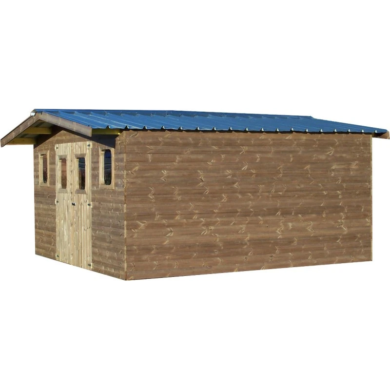 Abri Thermabri 24,30m² En Bois Thermo Traité Toiture En Acier HABRITA 4 Abri Thermabri 24,30m² En Bois Thermo Traité Toiture En Acier HABRITA – Image 2