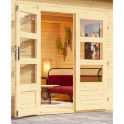 Abri Toit Plat 13,60m² Bois Massif 40mm Northeim 5 Avec Appentis 330cm Et Paroi Arrière – Karibu 12 Abri Toit Plat 13,60m² Bois Massif 40mm Northeim 5 Avec Appentis 330cm Et Paroi Arrière – Karibu -Abri De Jardin abri toit plat 1360m bois massif 40mm northeim 5 avec appentis 330cm et paroi arriere woodfeeling 4