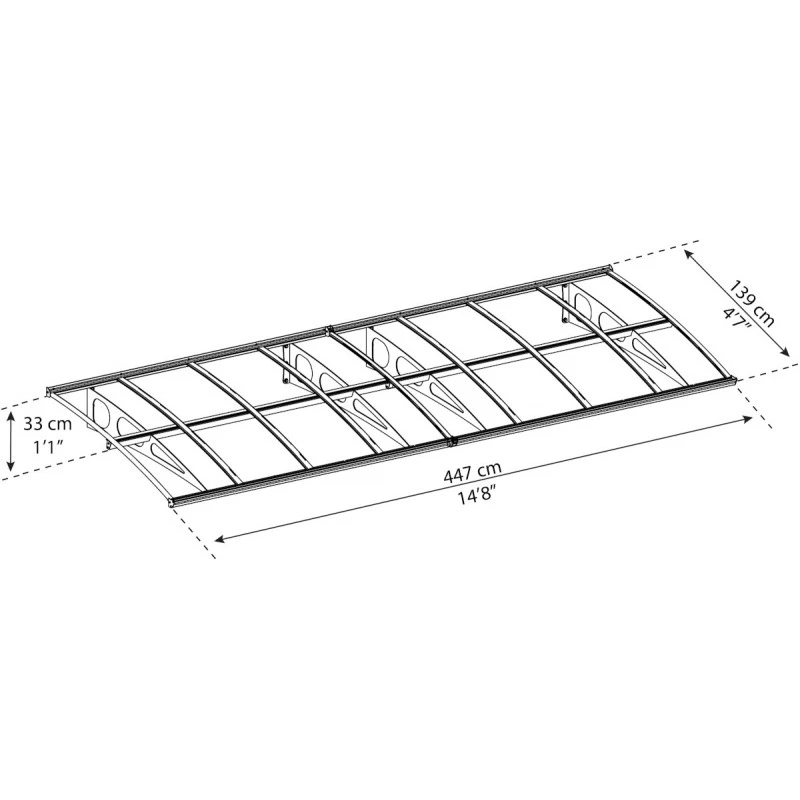Auvent Marquise En Polycarbonate 6mm Bordeaux™ 4460 – Canopia By Palram 5 Auvent Marquise En Polycarbonate 6mm Bordeaux™ 4460 – Canopia By Palram – Image 3