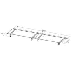 Auvent Marquise Gris AQUILA™ 3000 - Canopia By Palram 10 Auvent Marquise Gris AQUILA™ 3000 - Canopia By Palram -Abri De Jardin auvent marquise gris aquila 3000 palram canopia 2