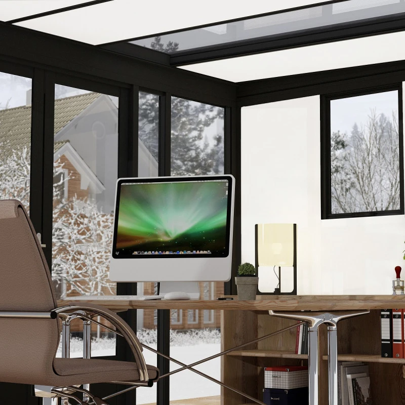 Studio De Jardin En Aluminium Et Bois Composite 10,1m² - Isolation Triple Paroi Copenhagen – Canopia By Palram 7 Studio De Jardin En Aluminium Et Bois Composite 10,1m² - Isolation Triple Paroi Copenhagen – Canopia By Palram – Image 5