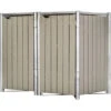 Cache-poubelle 2 Compartiments Müllbox En Bois Traité Gris 2x140L – HIDE -Abri De Jardin cache poubelle 2 compartiments mullbox en bois traite gris 2x140l hide