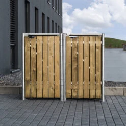 Cache-poubelle 2 Compartiments Müllbox En Bois Traité Naturel 2x140L – HIDE 11 Cache-poubelle 2 Compartiments Müllbox En Bois Traité Naturel 2x140L – HIDE -Abri De Jardin cache poubelle 2 compartiments mullbox en bois traite naturel 2x140l hide 3