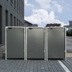 Cache-poubelle 3 Compartiments Müllbox En Aluminium Gris 3x140L – HIDE 10 Cache-poubelle 3 Compartiments Müllbox En Aluminium Gris 3x140L – HIDE -Abri De Jardin cache poubelle 3 compartiments mullbox en aluminium gris 3x140l hide 2