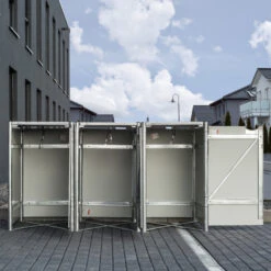 Cache-poubelle 3 Compartiments Müllbox En Aluminium Gris 3x140L – HIDE 11 Cache-poubelle 3 Compartiments Müllbox En Aluminium Gris 3x140L – HIDE -Abri De Jardin cache poubelle 3 compartiments mullbox en aluminium gris 3x140l hide 3