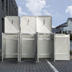 Cache-poubelle 3 Compartiments Müllbox En Aluminium Gris 3x140L – HIDE 12 Cache-poubelle 3 Compartiments Müllbox En Aluminium Gris 3x140L – HIDE -Abri De Jardin cache poubelle 3 compartiments mullbox en aluminium gris 3x140l hide 4