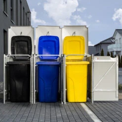 Cache-poubelle 3 Compartiments Müllbox En Aluminium Gris 3x140L – HIDE 13 Cache-poubelle 3 Compartiments Müllbox En Aluminium Gris 3x140L – HIDE -Abri De Jardin cache poubelle 3 compartiments mullbox en aluminium gris 3x140l hide 5