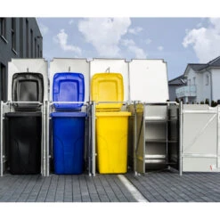 Cache-poubelle 4 Compartiments Müllbox En Aluminium Gris 4x240L – HIDE 9 Cache-poubelle 4 Compartiments Müllbox En Aluminium Gris 4x240L – HIDE -Abri De Jardin cache poubelle 4 compartiments mullbox en aluminium gris 4x240l hide 3