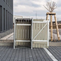 Cache-poubelle Müllbox En Bois Traité Gris 240L – HIDE 12 Cache-poubelle Müllbox En Bois Traité Gris 240L – HIDE -Abri De Jardin cache poubelle mullbox en bois traite gris 240l hide 4