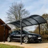 Carport 1 Voiture 14,62m² En Aluminium Et Polycarbonate 6mm ANTI-UV - Habrita 1 Carport 1 Voiture 14,62m² En Aluminium Et Polycarbonate 6mm ANTI-UV - Habrita -Abri De Jardin carport 1 voiture avec toit arrondi en aluminium et polycarbonate anti uv