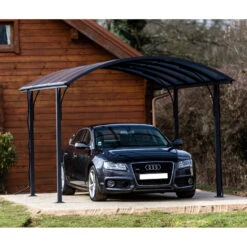 Carport 1 Voiture 14,62m² En Aluminium Et Polycarbonate 6mm ANTI-UV - Habrita 11 Carport 1 Voiture 14,62m² En Aluminium Et Polycarbonate 6mm ANTI-UV - Habrita -Abri De Jardin carport 1 voiture avec toit arrondi en aluminium et polycarbonate anti uv 3