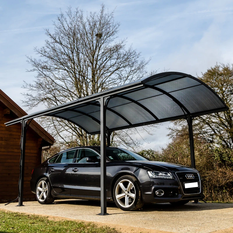 Carport 1 Voiture 14,62m² En Aluminium Et Polycarbonate 6mm ANTI-UV - Habrita 3 Carport 1 Voiture 14,62m² En Aluminium Et Polycarbonate 6mm ANTI-UV - Habrita