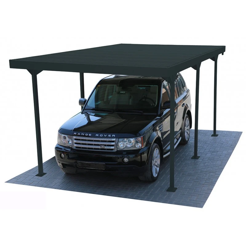 Carport 1 Voiture En Métal Anthracite 15,58m² - DURAMAX 4 Carport 1 Voiture En Métal Anthracite 15,58m² - DURAMAX – Image 2
