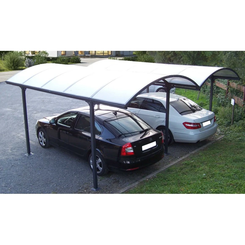 Carport 2 Voitures En Aluminium Et Polycarbonate 6mm ANTI-UV - Habrita 4 Carport 2 Voitures En Aluminium Et Polycarbonate 6mm ANTI-UV - Habrita – Image 2