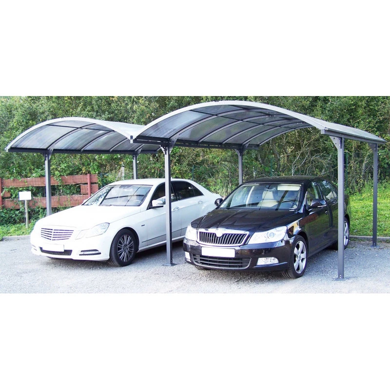 Carport 2 Voitures En Aluminium Et Polycarbonate 6mm ANTI-UV - Habrita 3 Carport 2 Voitures En Aluminium Et Polycarbonate 6mm ANTI-UV - Habrita