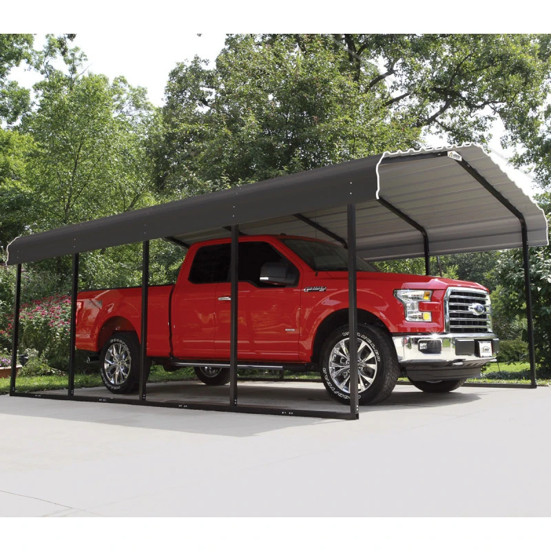 Carport à Toit En Acier Galvanisé 22,57m² Couleur Anthracite – Shelter Logic 5 Carport à Toit En Acier Galvanisé 22,57m² Couleur Anthracite – Shelter Logic – Image 3