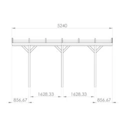 Carport Adossé 1 Voiture HENRI En Pin Traité Autoclave 15,77m² - Forest Style -Abri De Jardin carport adosse 1 voiture pin traite autoclave 1572m 2