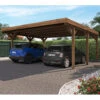 Carport Double 30,7m² En Bois Autoclave Marron Victor - Forest Style 2 Carport Double 30,7m² En Bois Autoclave Marron Victor - Forest Style -Abri De Jardin carport double 307m en bois autoclave marron victor forest style