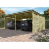 Carport Double En Bois Autoclave 38m² + Toit En Acier CÉSAR – Forest Style 1 Carport Double En Bois Autoclave 38m² + Toit En Acier CÉSAR – Forest Style -Abri De Jardin carport double en bois autoclave 38m toit en acier cesar forest style