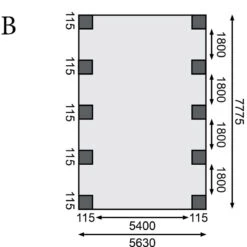 Carport Double En Bois Autoclave 50,9m² Et Toit En PVC Gris – KARIBU -Abri De Jardin carport double en bois autoclave 509m et toit en pvc gris karibu 3