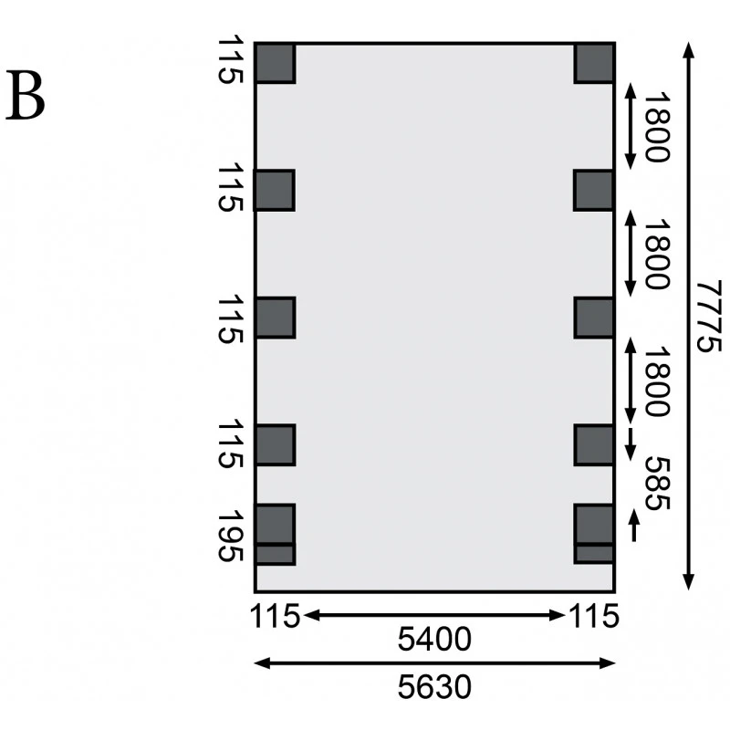 Carport Double En Bois Autoclave 50,9m², Toit En Acier Et Deux Poteaux En Arc – KARIBU 6 Carport Double En Bois Autoclave 50,9m², Toit En Acier Et Deux Poteaux En Arc – KARIBU – Image 4