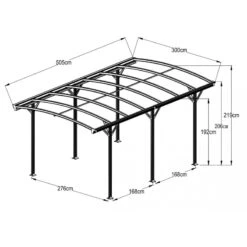 Carport En Aluminium Blanc 3x5,05m Et Polycarbonate 6mm X-METAL 10 Carport En Aluminium Blanc 3x5,05m Et Polycarbonate 6mm X-METAL -Abri De Jardin carport en aluminium blanc 3x505m et polycarbonate 6mm x metal 2