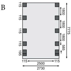 Carport En Bois Autoclave 20,9m², Toit En Acier Et Deux Poteaux En Arc – KARIBU -Abri De Jardin carport en bois autoclave 209m toit en acier et deux poteaux en arc karibu 3