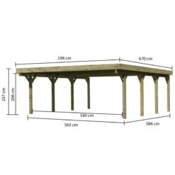 Carport En Bois Autoclave 40,2m² Et Toit En Acier – KARIBU 10 Carport En Bois Autoclave 40,2m² Et Toit En Acier – KARIBU -Abri De Jardin carport en bois autoclave 402m et toit en acier karibu 2