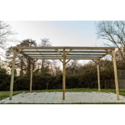Carport En Pin Traité Autoclave 15m² Avec Couverture PVC Habrita -Abri De Jardin carport en pin traite autoclave 15m avec couverture pvc habrita 3