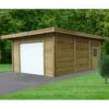 Carport-garage 7x5x2,5m En Bois Traité Autoclave Avec Porte Sectionnelle Motorisée - SOLID 1 Carport-garage 7x5x2,5m En Bois Traité Autoclave Avec Porte Sectionnelle Motorisée - SOLID -Abri De Jardin carport garage 7x5x25m en bois traite autoclave avec porte sectionnelle motorisee solid