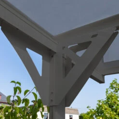 Carport Monopente HELSINKI En Aluminium Anthracite Et Polycarbonate 503x305cm - Westmann -Abri De Jardin carport monopente helsinki en aluminium anthracite et polycarbonate 503x305cm westmann 5