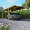 Carport Simple En Bois FSC Autoclave + Couverture En Polycarbonate 16,5m² Victor Modern - Forest Style -Abri De Jardin carport simple en bois fsc autoclave couverture en polycarbonate 165m victor modern forest style