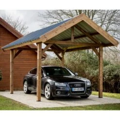 Carport THURAC 17,89m² En Bois Massif Avec Toit Bac Acier HABRITA 8 Carport THURAC 17,89m² En Bois Massif Avec Toit Bac Acier HABRITA -Abri De Jardin carport thurac 1789m en bois massif avec toit bac acier habrita 2