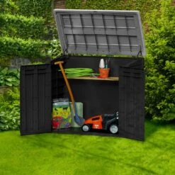 Coffre De Jardin Multifonctions En Résine 1200L Toit Plat Noir - Keter 10 Coffre De Jardin Multifonctions En Résine 1200L Toit Plat Noir - Keter -Abri De Jardin coffre de jardin multifonctions en resine 1200l toit plat keter 2